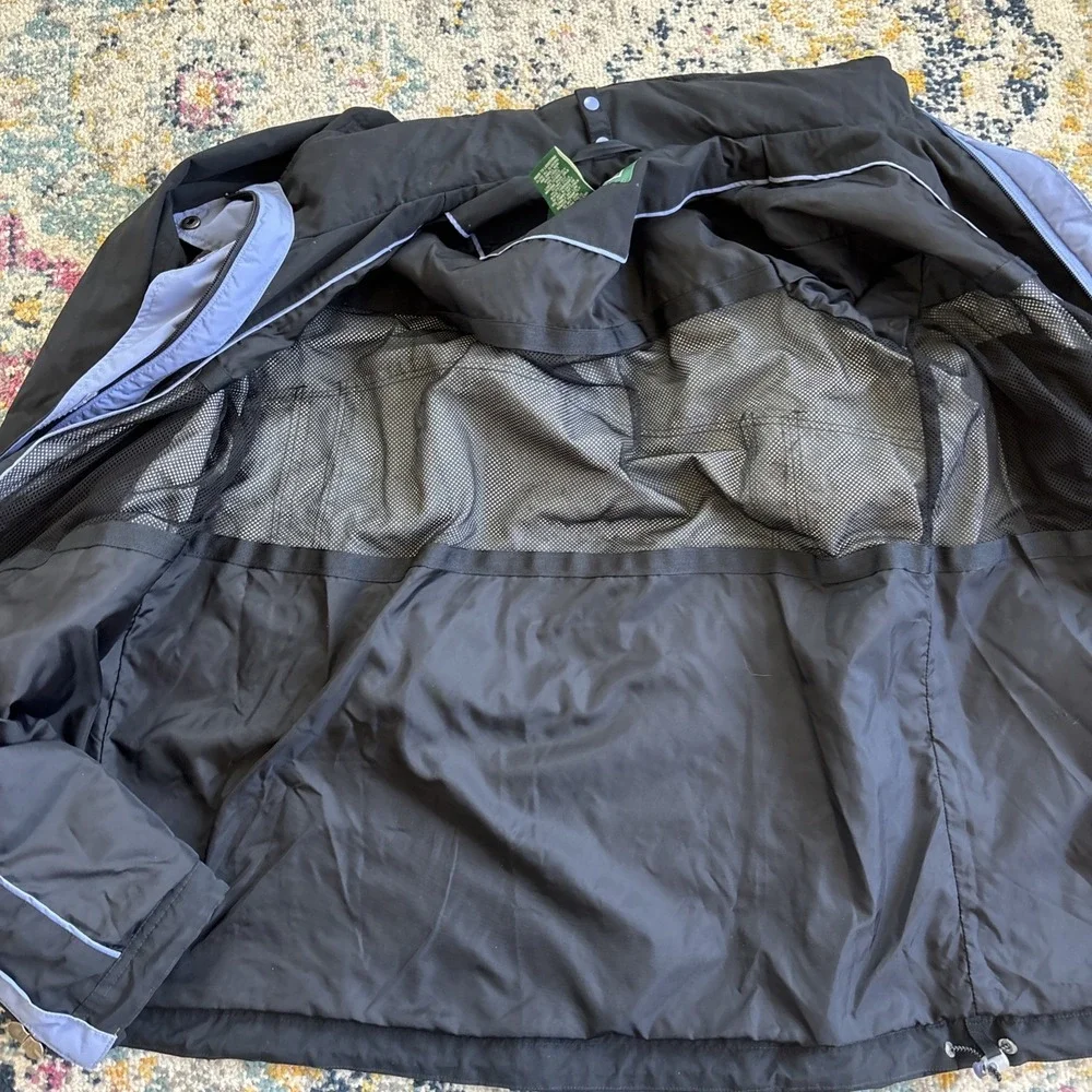 L.L.Bean Women MED Jacket Coat Parka Lightweight Waterproof Hood‎ Ski Snow Black